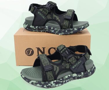 Чоловічі сандалі Oncaі Wandersandalen: ортопедичні трекінгові сандалі для відновлення, пляжу та спорту, зелений камуфляж, розмір 47 EU