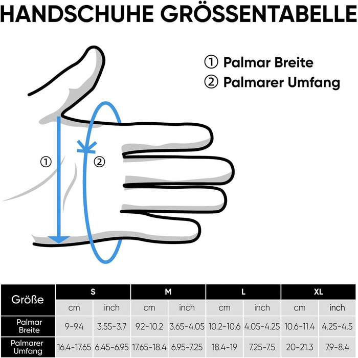Рукавички для плавання та дайвінгу з неопрену Goosehi, 3 мм, для чоловіків та жінок, з посиленими гумовими вставками, гнучкі терморукавички для дайвінгу, снорклінгу, серфінгу, каякінгу (Морська синя, L)