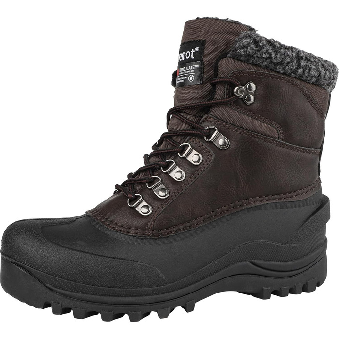 Водонепроникні зимові черевики Riehmot для жінок та чоловіків. Теплі, з підкладкою, антиковзні, для ходьби, трекінгу, роботи та катання на лижах. Розміри EU 36-47 (Новий, коричневий, 45 EU)