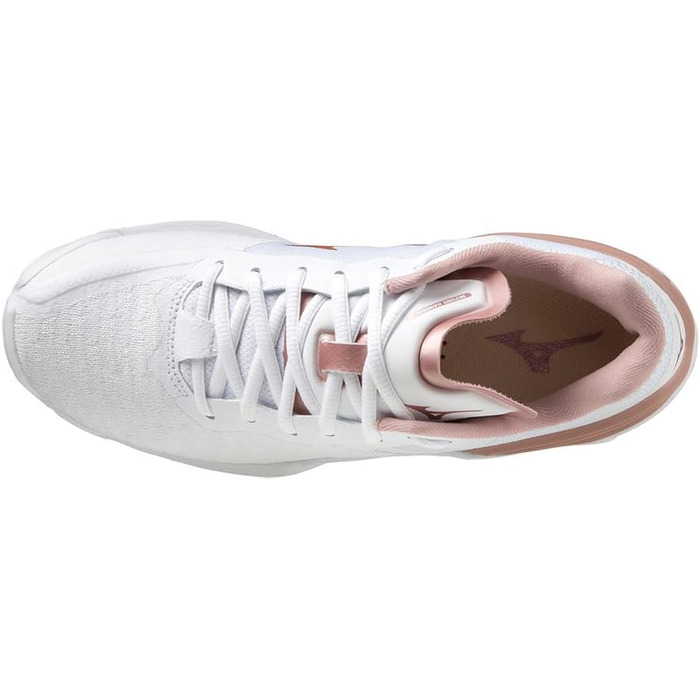 Жіночі гандбольні кросівки Mizuno Wave Stealth Neo, білий/рожевий/сніжно-білий, 42.5 EU