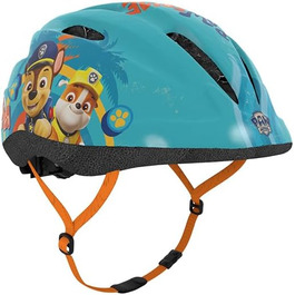 Дитячий велосипедний шолом PAW PATROL для хлопчиків, зелено-блакитний, 48-52 см, персонажі Чейз, Раббл, Маршалл, для дітей 2-5,5 років
