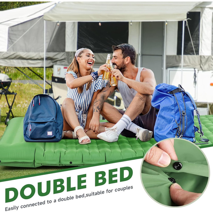 Каремат самонадувний HiiPeak Isomatte 12 см, зелений. Легкий, компактний, з інтегрованими подушками. Ідеальний для кемпінгу та відпочинку на природі.