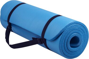 БалансФром GoYoga універсальний йога-мат, товщина 1,27 см, висока щільність, протиковзкий, з ременем і блоками для йоги