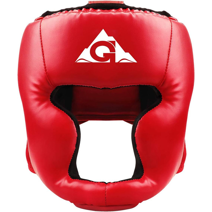 Боксерський шолом для дітей та дорослих, PU шкіра, для MMA, кікбоксингу, муай-тай, карате, тхеквондо, спарингу, розмір L, червоний