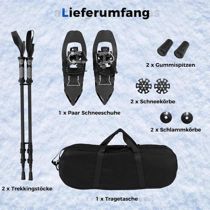 Шнеки COSTWAY з підйомником, розмір EUR 35-45, до 68/90 кг, комплект з трекінгових палиць та сумки