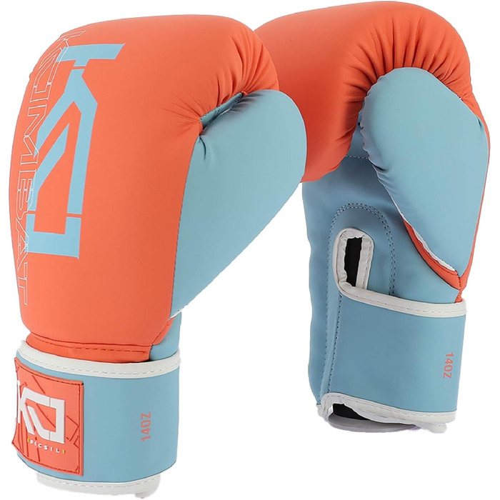 Боксерські рукавички Picsil Kyros Grom 16oz, для тренувань і боїв, універсальні, для муай-тай, ММА, кікбоксингу, колір лососевий
