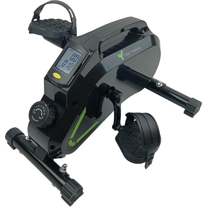 Тренажер для ніг Tretmann Pedaltrainer Pro Set: міні-велосипед для сеньйорів та реабілітації, безшумний домашній велотренажер з килимком та ременями