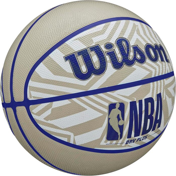М'яч для баскетболу Wilson NBA DRV Plus Dazzle Camo Outdoor, розміри 6 та 7, бежевий/блакитний, для гри на вулиці