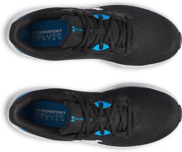 Чоловічі кросівки Under Armour Charged Pursuit 4, чорні з синім (розмір 47 EU)