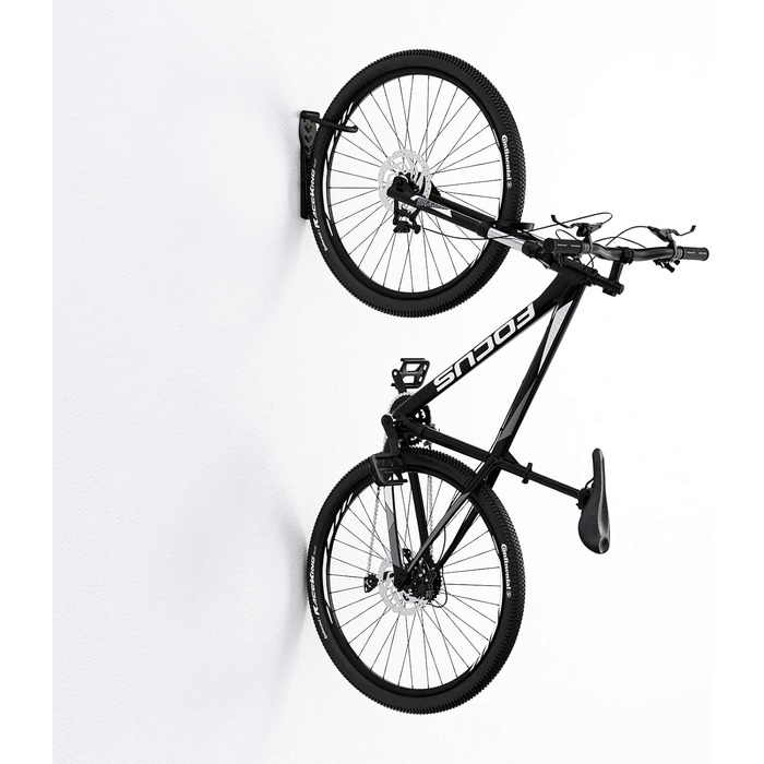 Кріплення для велосипеда на стіну WELLGRO - сталевий тримач, гачок, стійка для велосипеда - колір на вибір, чорний