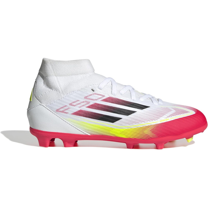 Дитячі футбольні бутси adidas F50 League Mid FG/MG - Білі, Чорні, Жовті (28 EU)