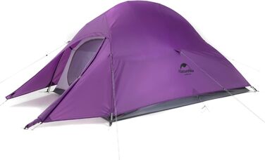 Намет Naturehike Cloud Up 2 - ультралегкий, 2-місний, 3-4 сезон, для кемпінгу та піших прогулянок, 20D, Waldgrün/Lila