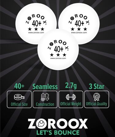 Набір тенісних м'ячів ZOROOX 72 шт. | 40+ | 3 зірки | ABS, для гри в приміщенні та на вулиці