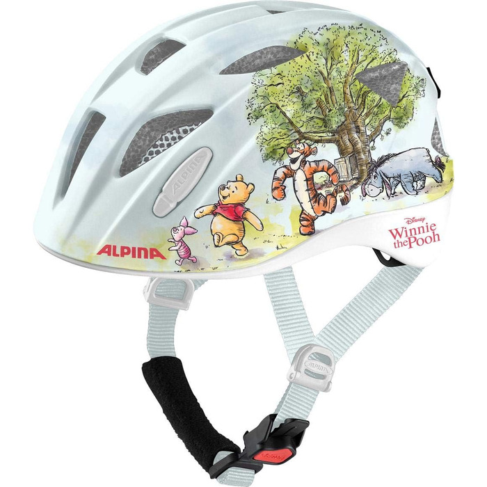 Дитячий велосипедний шолом Alpina Ximo Winnie Pooh, легкий, ударостійкий, з LED-підсвіткою, глянцевий, 45-49 см