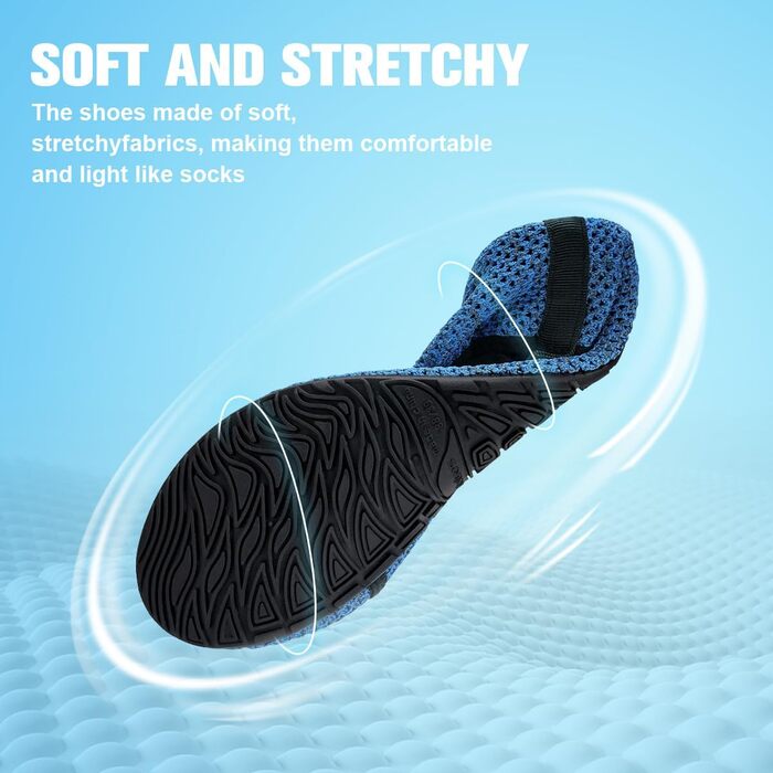 Чоловічі та жіночі аквашузи WateLves для плавання, пляжу та басейну. Швидко сохнуть, дихають, сірі, розмір 40/41 EU