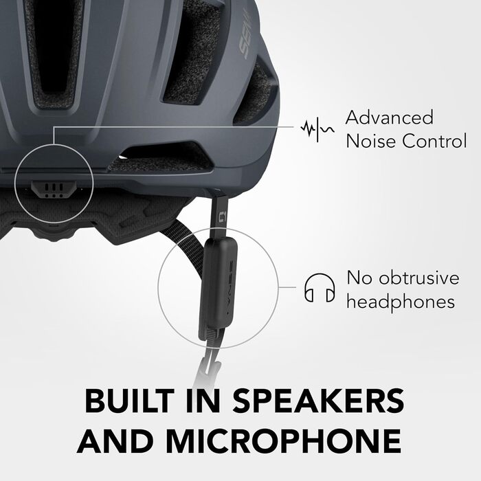 Смарт-шолом Sena C1 з Bluetooth, інтегрованою гарнітурою для музики, GPS та дзвінків, матовий сірий, розмір L