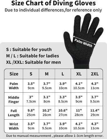 Чоловічі неопренові рукавички Sushall для плавання, серфінгу, каякінгу, дайвінгу, 3 шт., 5 мм, чорний (L)