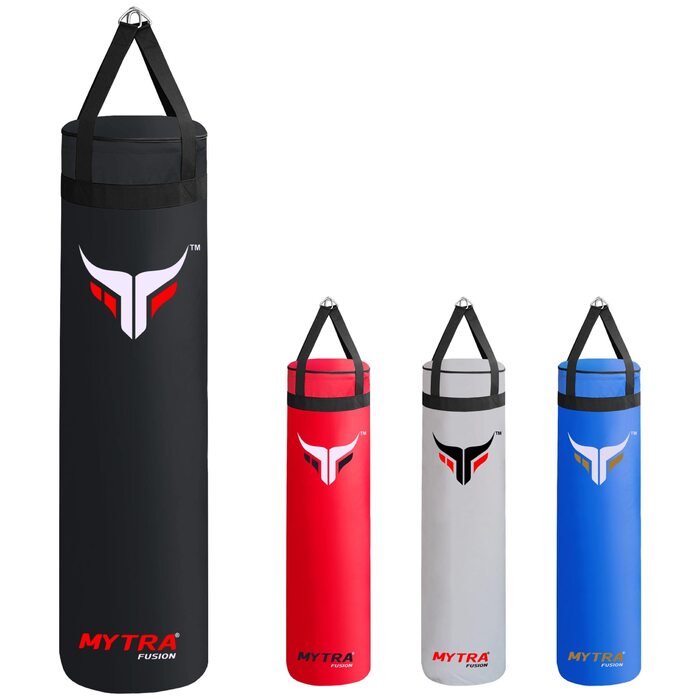 Боксерський мішок Mytra Fusion підвісний, порожній для боксу, MMA, Muay Thai, карате - 4FT (чорний)