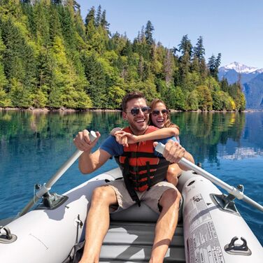 Надувний човен Intex Mariner 3 для трьох осіб з веслами та насосом