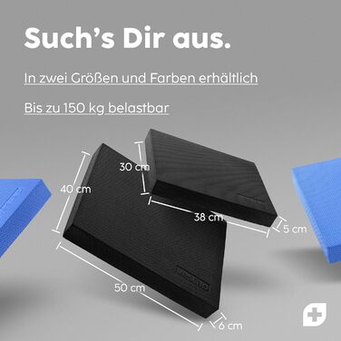 Килимок для балансу Vesta+ Balance Pad XXL з додатком, чорний - для фізіотерапії та фітнесу