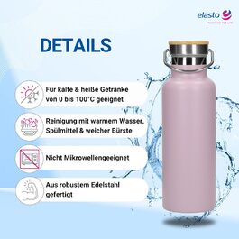 Сталева термофляка 500 мл з ручкою, фіолетового кольору: ізольована, не протікає, для роботи, спорту та піших прогулянок