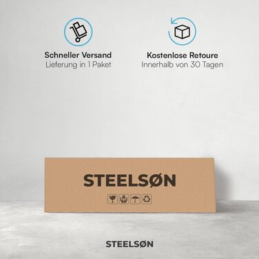 STEELSØN Zennar - Розкладний салат-бар / буфет для тераси та балкону, ротанговий стиль, 8 осіб, білий