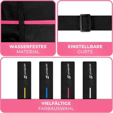 Чохол для лиж STYNGARD Helsinki, чорно-рожевий, 140-200 см, міцний матеріал, якісна фурнітура