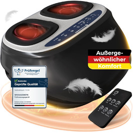 Електричний масажер для ніг MASSAGEWERK® Premium з EMS, шиацу, вібрацією та підігрівом, для покращення кровообігу, знеболення при п’ятковій шпорі та невропатії, до розміру 45