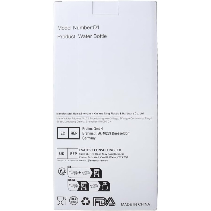 Пляшка для води Acxilexy 3.5 л з трубочкою, BPA-free, спортивна, з часовими мітками, герметична, пластикова, для фітнесу, офісу, дому, біла