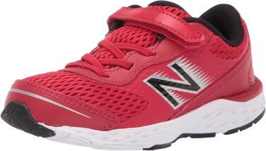 Дитячі кросівки New Balance 680 V6 для бігу, Team Red/Black/Silver Metallic, 22.5 EU