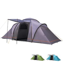 Намет Portal Outdoors Beta 6: Сірий, 2-кімнатний, просторий, з сумкою для зберігання - для кемпінгу та відпочинку на природі