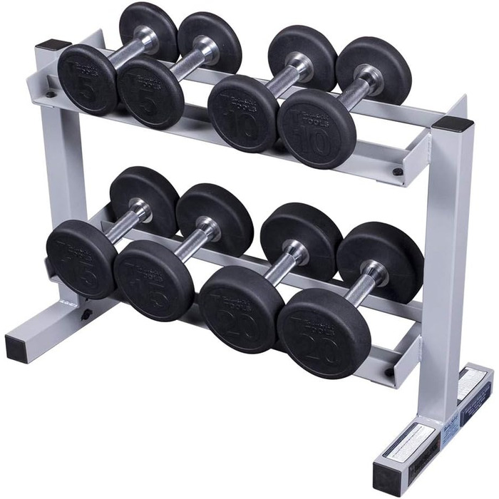 Стійка для гантелей Body-Solid Powerline PDR-282X, 2 полиці, металева, професійна
