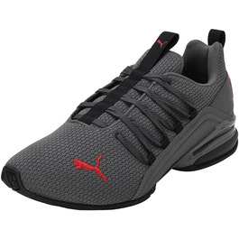 Кросівки Puma Axelion Refresh для чоловіків, 44.5, чорний, темно-сірий, червоний