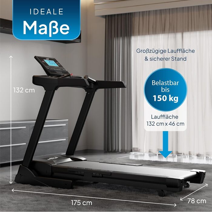 Біговий тренажер ArtSport Speedrunner 6000: швидкість 22 км/год, 99 програм, LCD дисплей 7