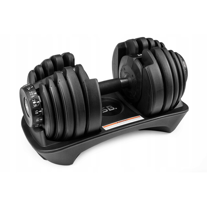 Регульовані гантелі з гумовим покриттям SPORT BLAST 1 x 24 кг