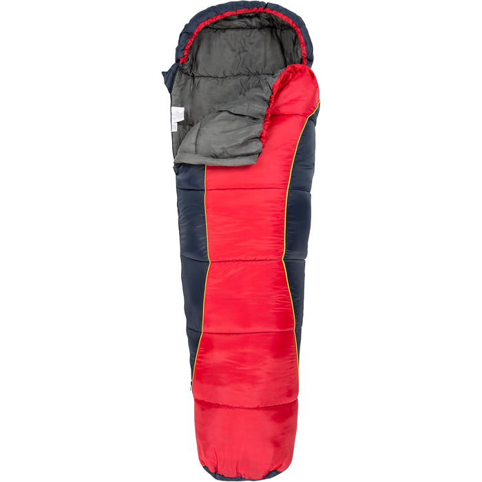 Сплячий мішок Trespass Bunka Unisex на 3 сезони з утеплювачем Hollowfiber, червоний