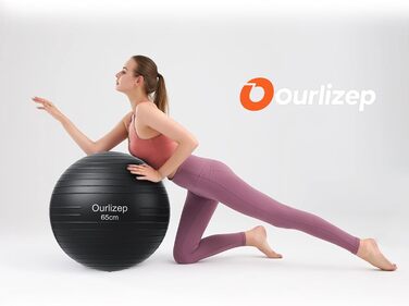 Фітбол для фітнесу, йоги та офісу 55/65 см (зелений/темно-сірий) з насосом