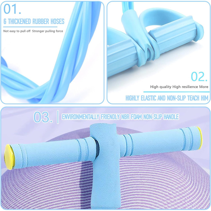 Еластичні фітнес-гумки для тренувань, набір 6 шт. (C)