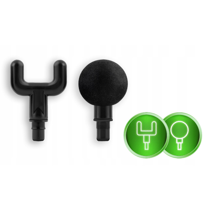 Перкусійний масажер для тіла Neo-sport NS-501, 8 насадок, чорний