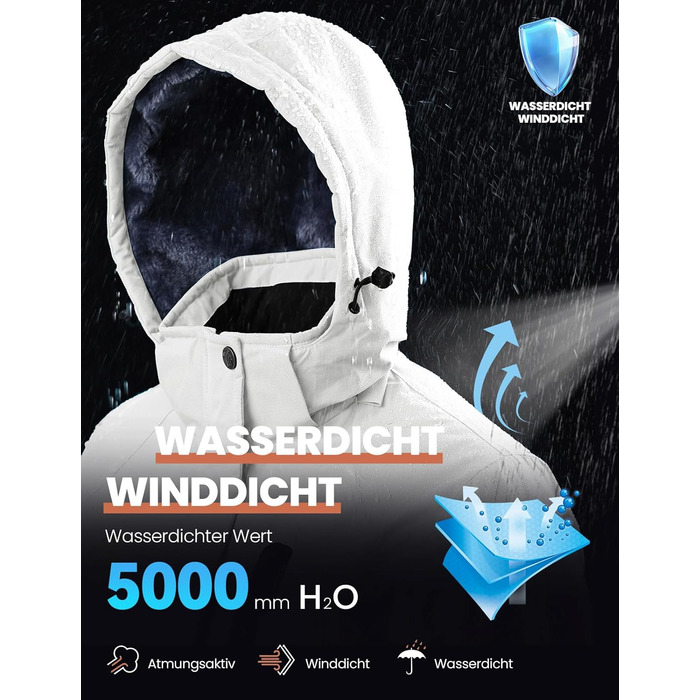 Жіноча зимова куртка Ysento: водонепроникна, софтшел, тепла, вітрозахисна, для сноуборду та активного відпочинку (біла, розмір S)