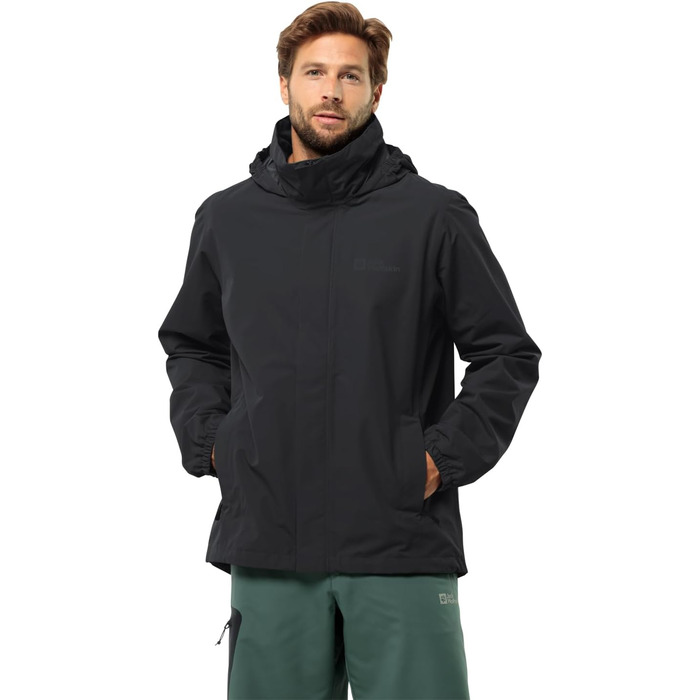 Чоловіча мембранна куртка Jack Wolfskin Stormy Point 2L, чорна, розмір L