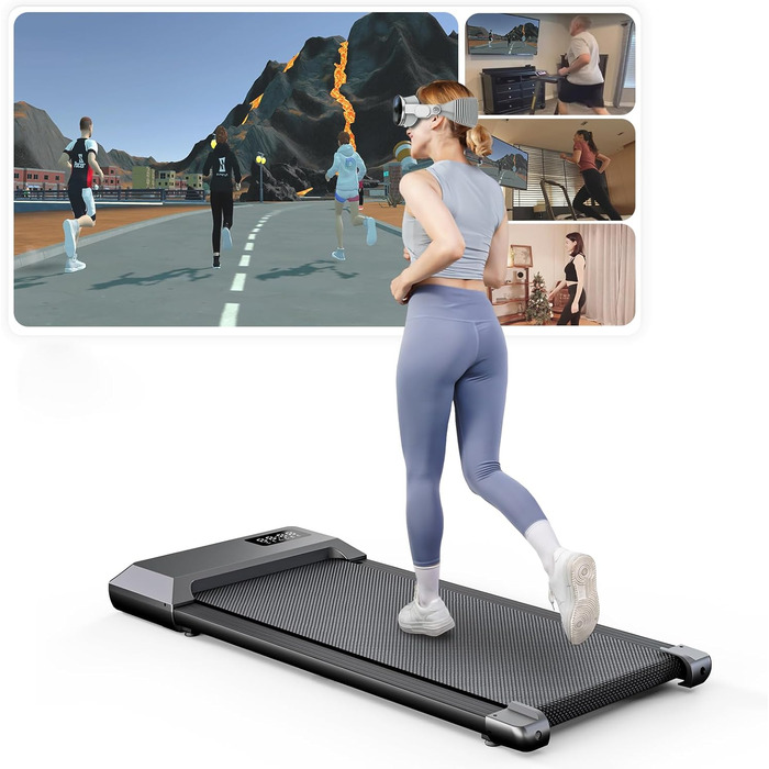 Бігова доріжка Superun Walking Pad 136 кг для дому та офісу, з APP, LCD-дисплеєм і Bluetooth, компактна під стіл