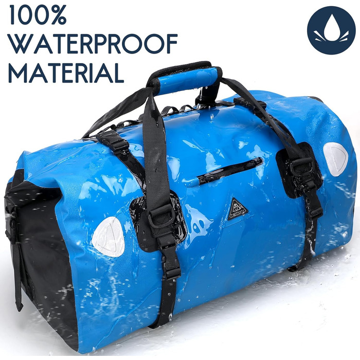 Водонепроникний рюкзак Dry Bag 50L | Сумка-мішок для подорожей, кемпінгу, SUP, каякінгу, блакитний