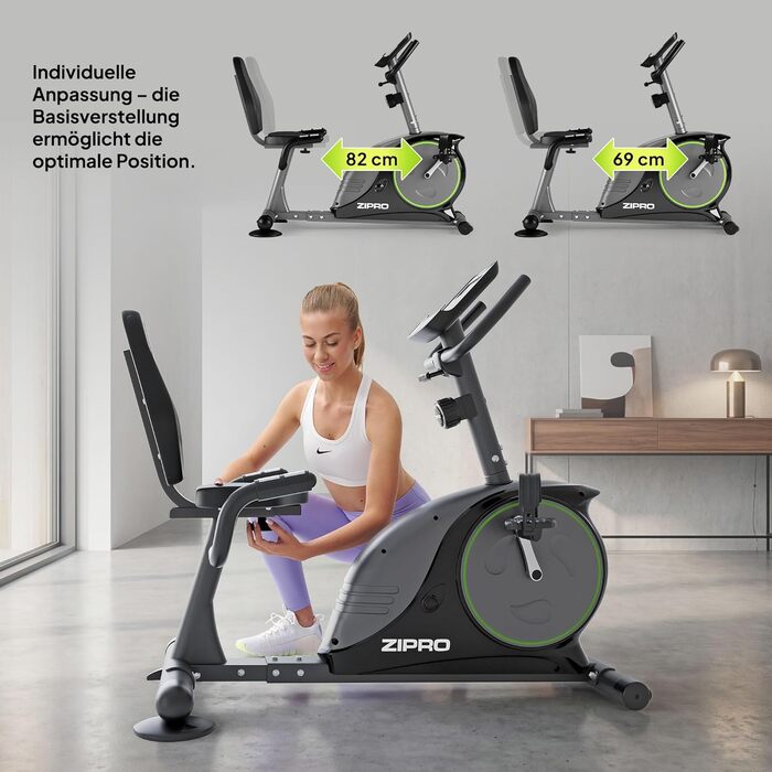 Zipro велотренажер Easy: магнітний ергометр для дому, до 150 кг, без батарейок