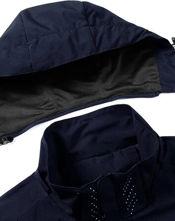 Чоловіча куртка: водонепроникна вітрозахисна софтшел куртка Boberjack, легка, камуфляж, колір: Водяний блакитний (XXL)