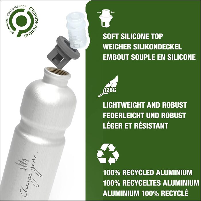 Алюмінієва спортивна пляшка для води SIGG Move MyPlanet 0,75 л, ультралегка, BPA-free, сертифікат KlimaPartner, вироблено у Швейцарії