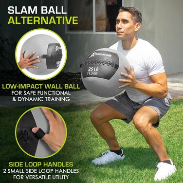 М'яч для фітнесу ProsourceFit Soft Medicine Ball для динамічних вправ, Wall Ball, м'який тренувальний снаряд для фулбоді тренувань