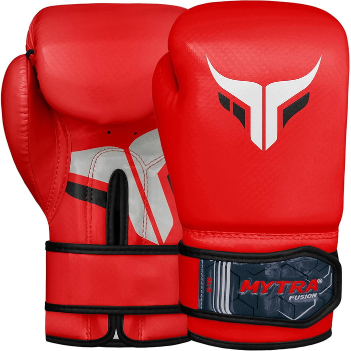 Дитячі боксерські рукавички Mytra Fusion 8 унцій для спарингу, тренувань ММА та кікбоксингу, червоні