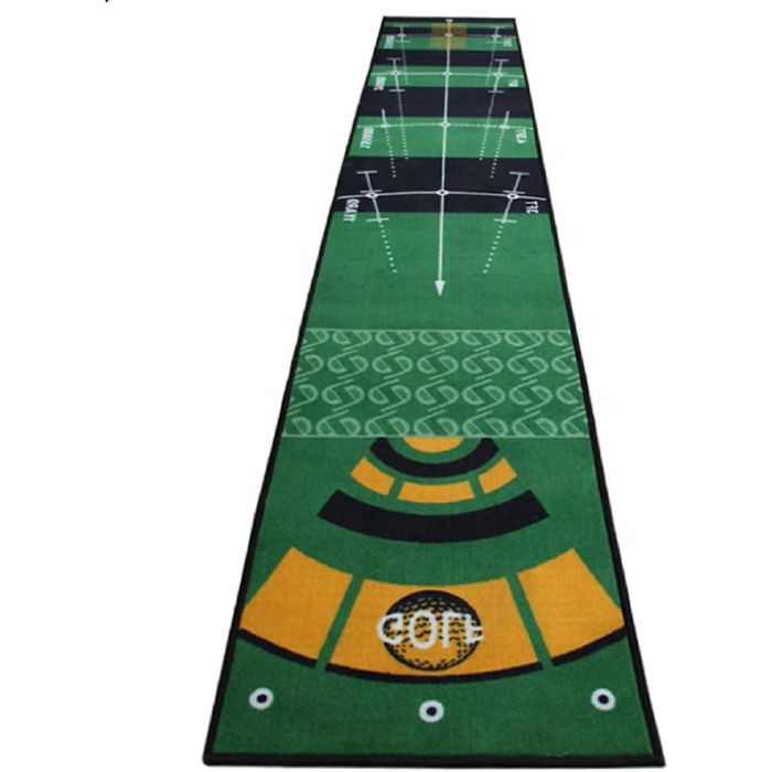 LL-Golf® Килимок для гольфу 300x50 см, тренувальна мат для пату, килимок для тренування патів у гаражі, саду чи офісі, з різними цілями