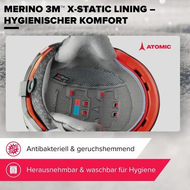 Лижний шолом ATOMIC Savor Visor Stereo з візором, чорний, 55-59 см, максимальна амортизація, активна вентиляція, дзеркальне скло